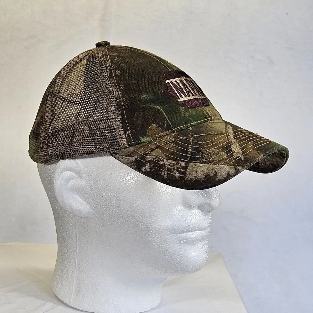 Vintage NAPA Auto Parts Realtree‎ Hunt Camo Camouflage Hat Cap Snapback Outdoor